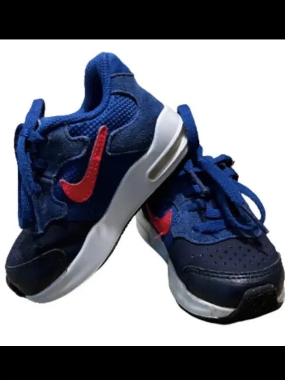 Nike Air Max Guile TD Navy Blue Orange Crimson Sneaker Toddler Size 6C